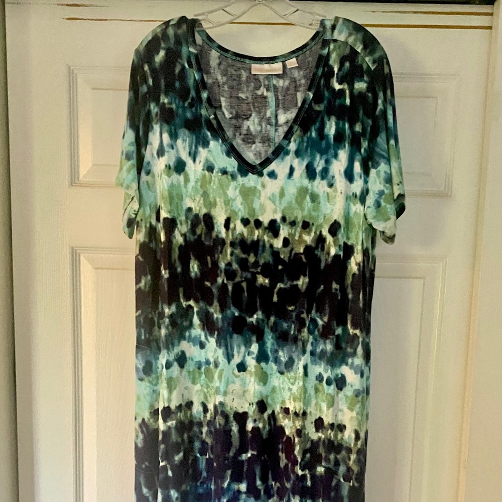Belle Print V-Neck Maxi Dress